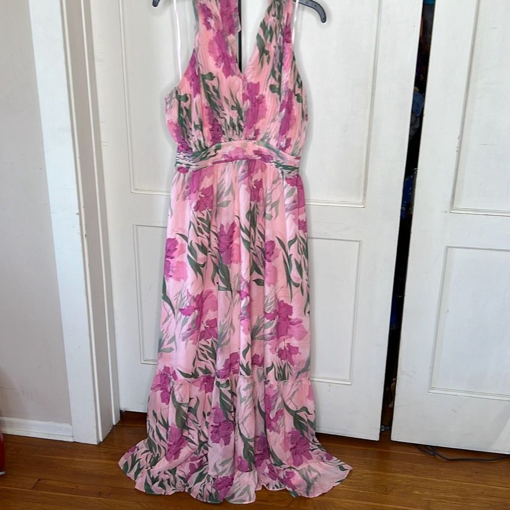 Petal & Pup Pink Floral Maxi Dress - Picture 2 of 11